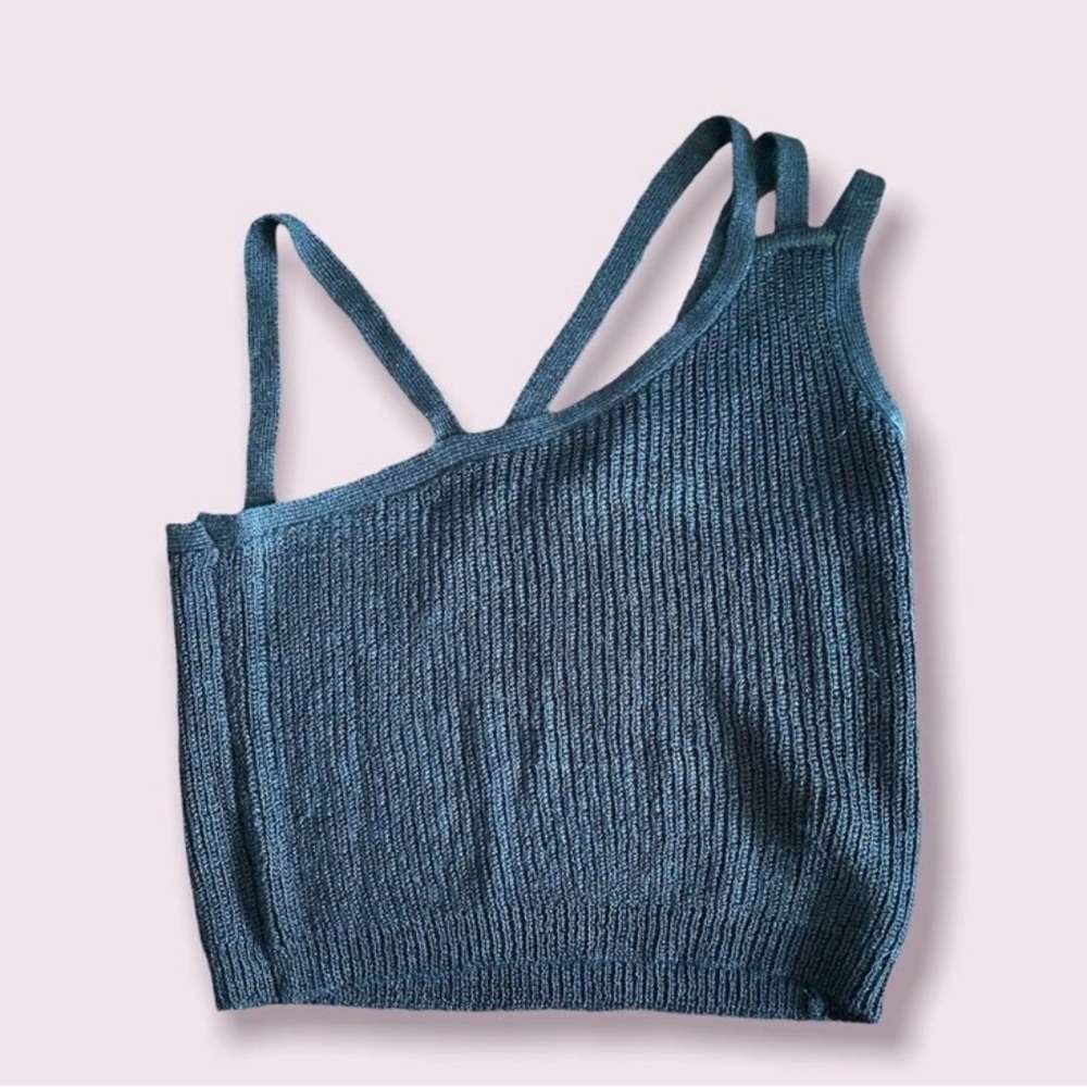 Asymmetrical Sweater Crop Top